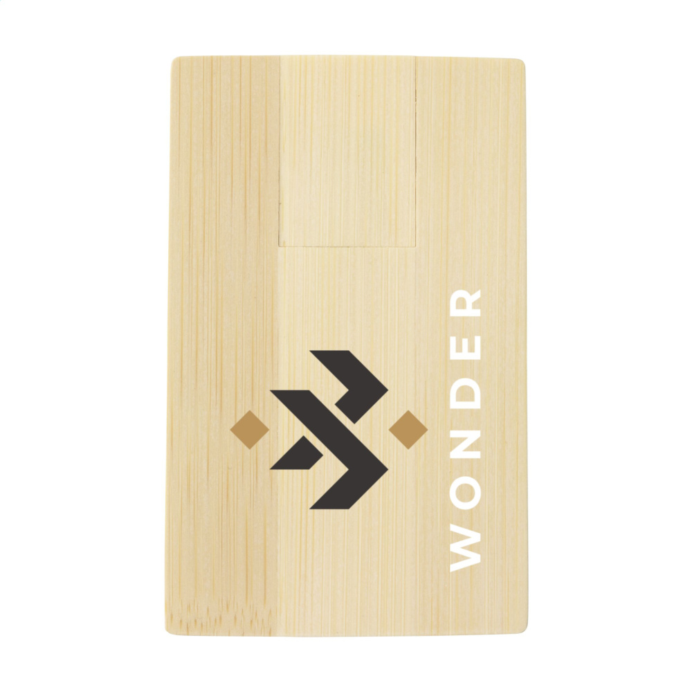 Logotrade meene foto: Krediitkaart USB Bamboo 8 GB