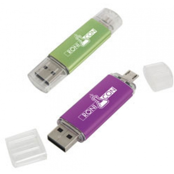 Logotrade ärikingid pilt: Metallist ja plastist OTG USB-mälupulk