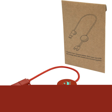 Logo trade firmakingi pilt: Citala 5-in-1 taaskasutatud plastist 30 cm kiirlaadimiskaabel