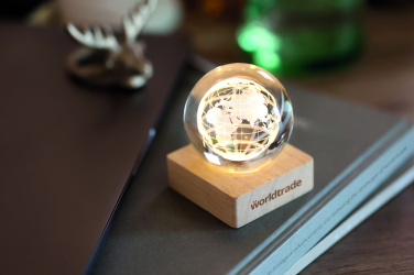 Logo trade reklaamkingi pilt: LED-klaasist kera Globe
