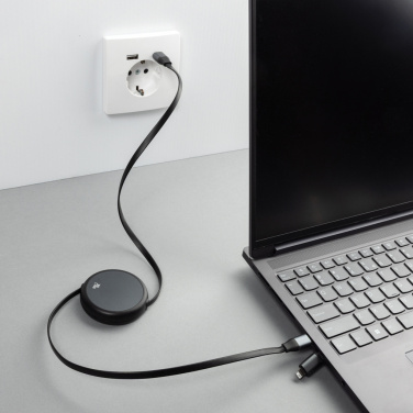 Logotrade ärikingi foto: Terra RCS alumiiniumist sissetõmmatav 240W 2-in-1 kaabel