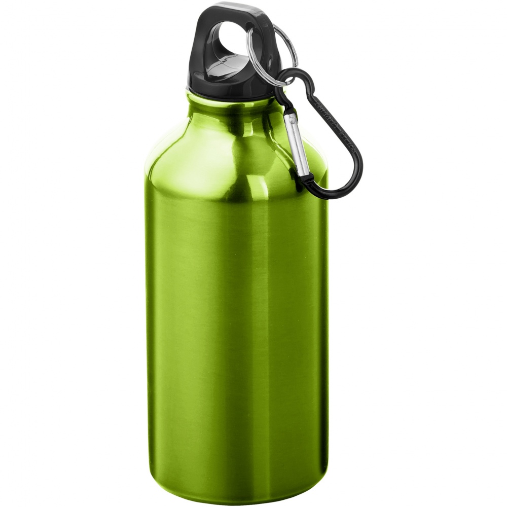 Logo trade liikelahja mainoslahja tuotekuva: Oregon 400 ml:n alumiininen vesipullo karabiinikoukulla