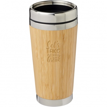 Logo trade mainoslahjat tuotekuva: Bambupintainen Bambus-juomamuki, 450 ml