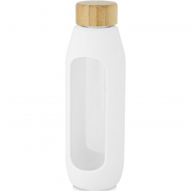 Logotrade mainostuote tuotekuva: Tidan 600 ml:n borosilikaattilasipullo silikonisuojalla