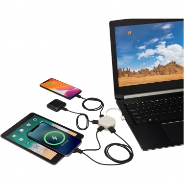 Logotrade mainoslahja ja liikelahja kuva: Kenzu vehnänolkinen USB-keskitin