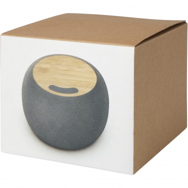 Logo trade liikelahja kuva: Ecofiber bambusta ja RPET-muovista valmistettu Bluetooth® -kaiutin ja langaton latausalusta