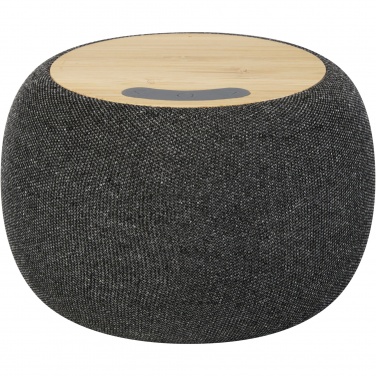 Logo trade mainostuotet tuotekuva: Ecofiber bambusta ja RPET-muovista valmistettu Bluetooth® -kaiutin ja langaton latausalusta