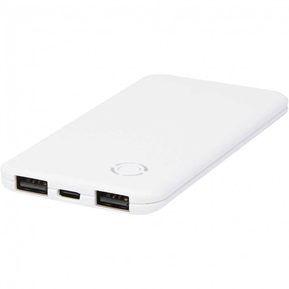 Logotrade liikelahja tuotekuva: Slender dual ohut varavirtalähde, 4 000 mAh