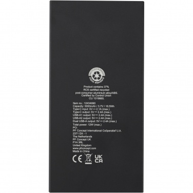 Logo trade mainostuote kuva: Connect 5 000 mAh:n varavirtalähde RCS-kierrätetystä alumiinista