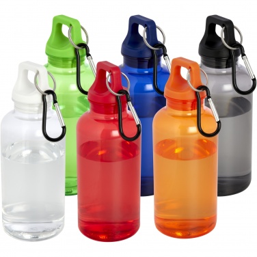 Logo trade liikelahja kuva: Oregon 400 ml:n RCS-sertifioidusta kierrätetystä muovista valmistettu vesipullo karabiinihaalla