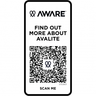 Logotrade mainoslahjat ja liikelahjat tuotekuva: Avalite lyhythihainen t-paita, unisex t-paita kierrätetystä materiaalista Aware™ alkuperä QR-koodi