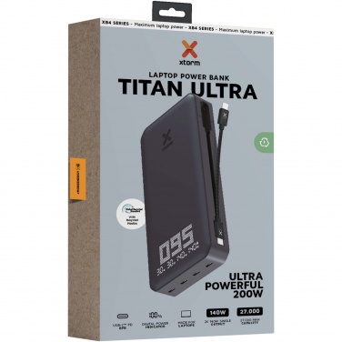 Logo trade liikelahja kuva: Xtorm XB403 Titan Ultra 27 000 mAh 200 W:n kannettavan tietokoneen varavirtalähde
