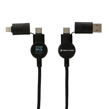 Logotrade mainoslahja tuotekuva: Oakland RCS 1.2m 6-in-1 nopean latauksen 45W kaapeli