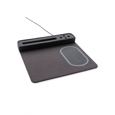 Logo trade liikelahjat tuotekuva: Air-hiirimatto, jossa 5 W:n langaton lataus ja USB