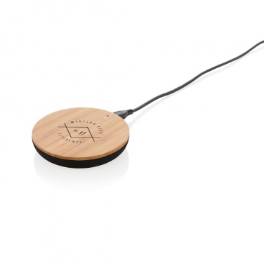 Logotrade mainoslahjat ja liikelahjat tuotekuva: Langaton, 5 W:n Bamboo X -laturi