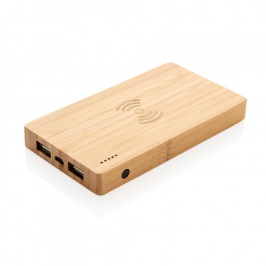 Logotrade mainoslahja ja liikelahja kuva: Bamboo 4000 mAh:n langaton 5W varavirtalähde