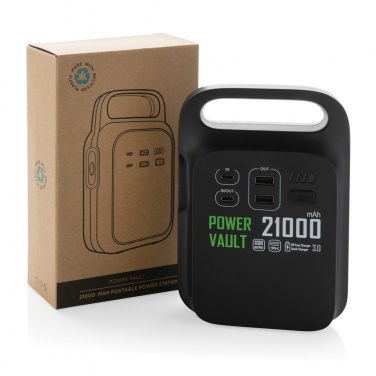 Logo trade liikelahja kuva: Power Vault 21000 kannettava virta-asema RCS muovista
