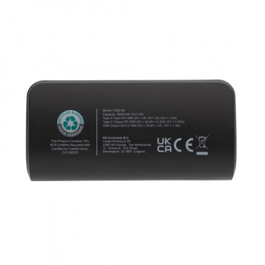 Logotrade mainoslahja tuotekuva: FlashCharge 5000mAh pikalatausvirtapankki RCS muovista