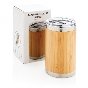 Logo trade mainoslahjat ja liikelahjat kuva: Coffee to go -bambutermosmuki