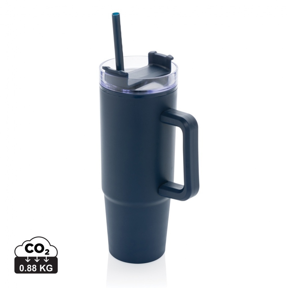 Logotrade mainoslahja tuotekuva: Tana matkamuki kahvalla 90 ml RCS muovista