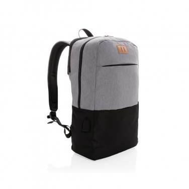 Logotrade mainoslahja tuotekuva: Moderni PVC-vapaa 15,6"" USB & RFID -laptopreppu