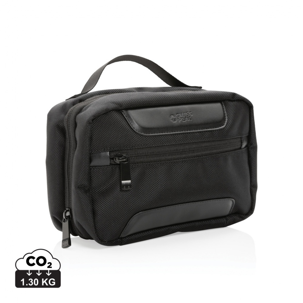 Logo trade mainoslahjat ja liikelahjat kuva: Swiss Peak AWARE™ RPET Voyager toilettilaukku