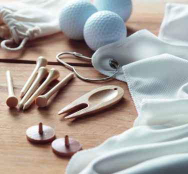Logo trade mainoslahja ja liikelahja tuotekuva: Bambu golfsetti