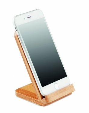 Logo trade mainoslahja kuva: Bambu langaton laturi 5W WIRESTAND