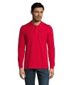 PERFECT MEN LSL POLO 180g, Punainen