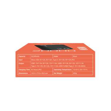 Logotrade mainoslahja ja liikelahja kuva: Virtapankki Silicon Power QS15 20000 mAh
