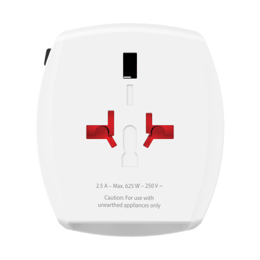 Logo trade mainoslahja ja liikelahja tuotekuva: SKROSS World Travel MUV 2-napainen USB A ja C adapteri