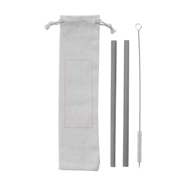 Logo trade liikelahja mainoslahja tuotekuva: ECO Bamboe Straw Set bambupillit