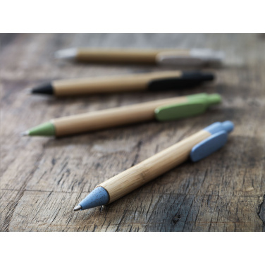 Logotrade mainoslahjat ja liikelahjat tuotekuva: Bamboo Wheat Pen vehnäolki kuulakärkikynä