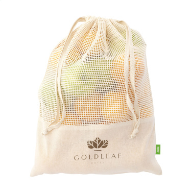 Logo trade liikelahjat mainoslahjat kuva: Natura Organic GOTS Mesh Bag (120 g/m²) hedelmäpussi