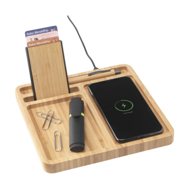 Logotrade mainostuotet kuva: Bamboo Organizer laturi