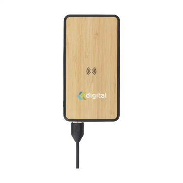 Logo trade mainoslahjat ja liikelahjat kuva: Boru Bamboo RCS kierrätetty ABS Powerbank langaton laturi