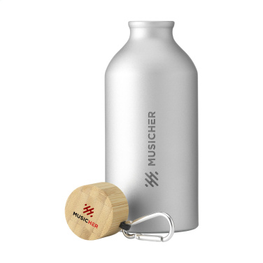 Logo trade mainoslahja ja liikelahja tuotekuva: AluBamboo GRS Kierrätetty Alu 500 ml vesipullo