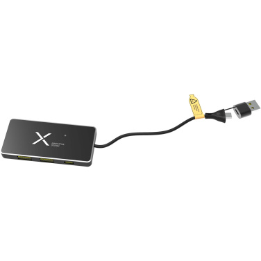 Logotrade liikelahja mainoslahja kuva: SCX.design H20 8-in-1-USB-hubi kahdella tulolla ja 6 portilla