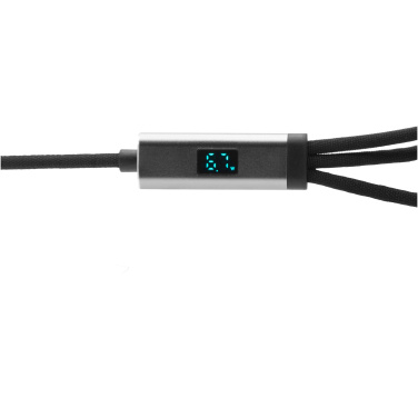 Logotrade liikelahja tuotekuva: SCX.design C53 100 W:n rPET-muovista valmistettu ultranopea 5-in-1-latauskaapeli