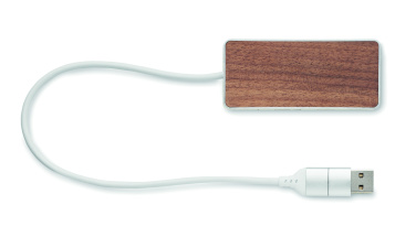 Logo trade mainoslahja kuva: USB-keskitin 4 porttia 27,5 cm