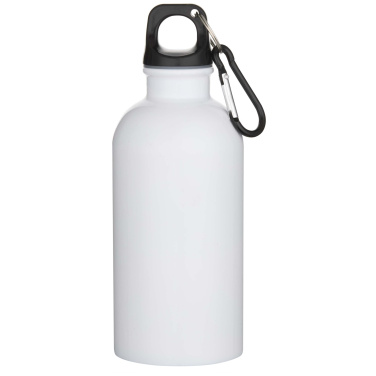 Logo trade mainostuotet tuotekuva: Oregon 400 ml:n RCS-sertifioitu, yksiseinämäinen, ruostumattomasta teräksestä valmistettu sublimaatiopainettu vesipullo karabiinihaalla