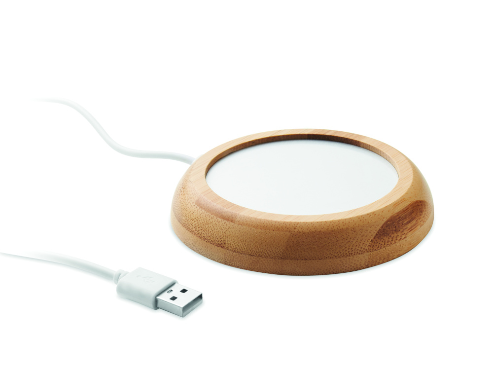 Logo trade liikelahjat mainoslahjat kuva: Bambuinen mukilämmitin USB:llä