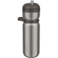 Mepal Twist eristetty urheilujuomapullo, 600 ml, Tasainen musta