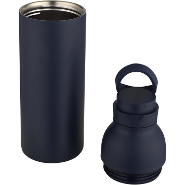 Logo trade liikelahjat mainoslahjat kuva: Illuminate 650 ml:n RCS-kierrätetty, ruostumattomasta teräksestä valmistettu kaksiseinämäinen vesipullo, jossa on kolmiosainen kansisetti