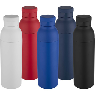 Logo trade liikelahjat tuotekuva: Illuminate RCS-kierrätetystä ruostumattomasta teräksestä valmistettu kaksiseinäinen eristetty vesipullo, 650 ml
