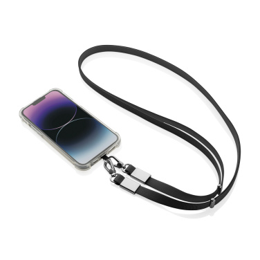 Logo trade liikelahja mainoslahja tuotekuva: Nivo RCS-kierrätetty PET crossbody-kaulanauha