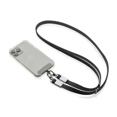 Logotrade liikelahja tuotekuva: Nivo RCS-kierrätetty PET crossbody-kaulanauha