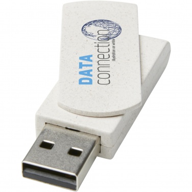 Logotrade verslo dovanos nuotrauka: Pasukite 4 GB kviečių šiaudų USB atmintinę