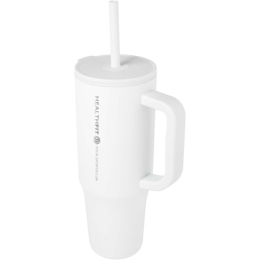 Logotrade reklaminės dovanos nuotrauka: Brady 900 ml RCS sertifikuota termo stiklinė su silikoniniu šiaudeliu