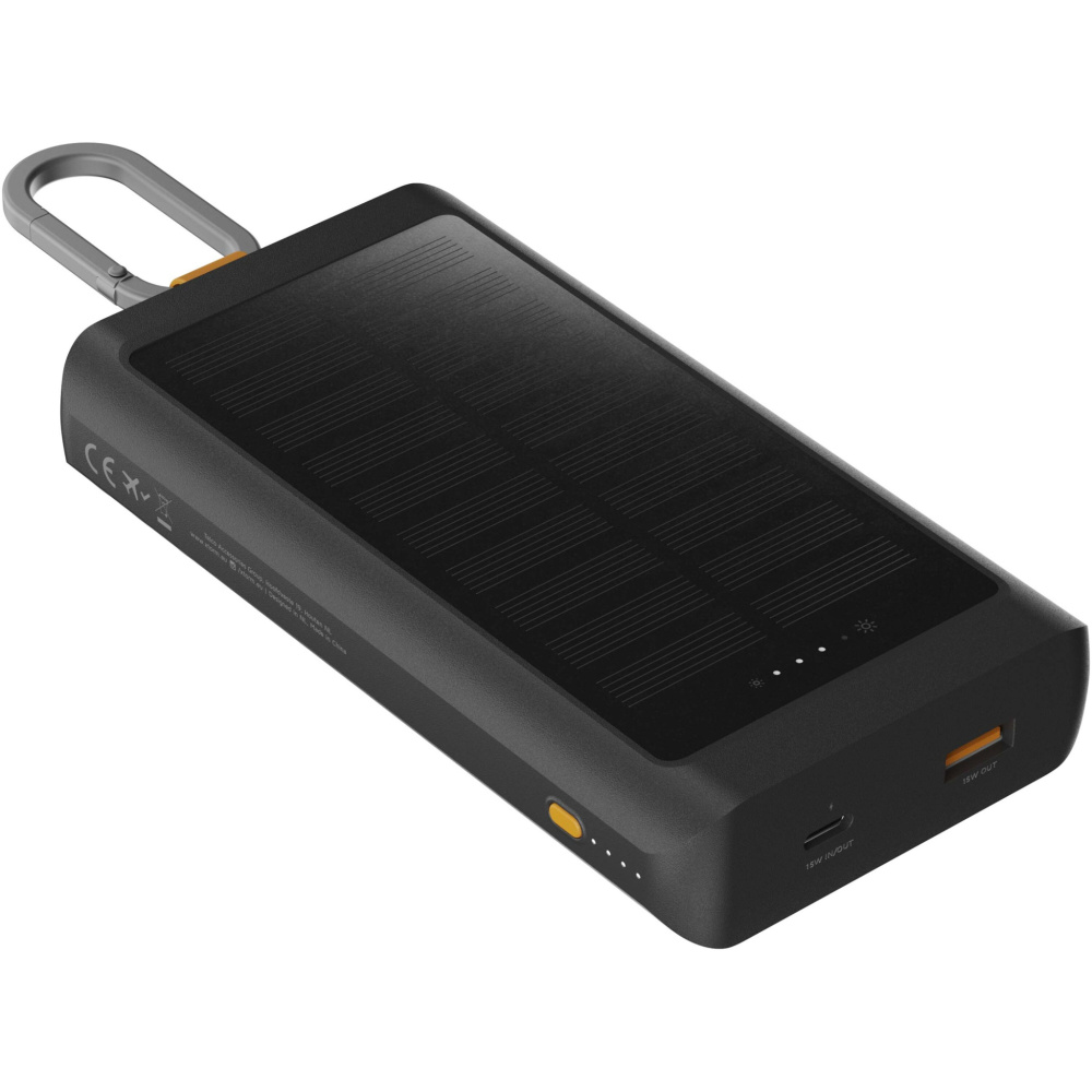Logotrade firminės dovanos nuotrauka: „Xtorm XG2S101 Go2“ 10 000 mAh 15 W saulės energija varoma išorinė baterija su apšvietimu
